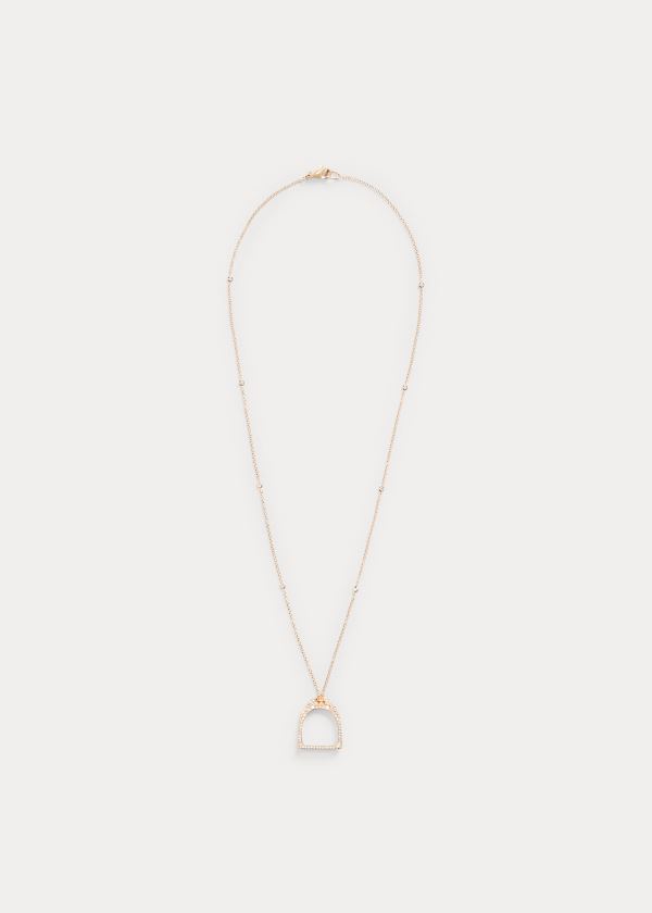 Women's Ralph Lauren Pavé Diamond Necklace | 581076GLT